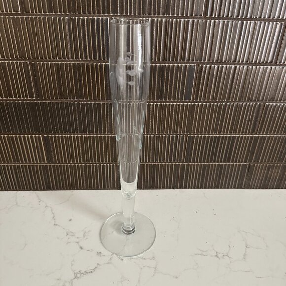 Vintage Etched Crystal Bud Vase - Picture 3 of 5